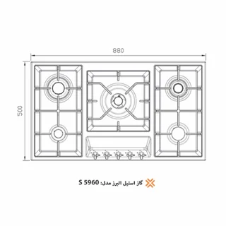 گاز صفحه ای استیل البرز کد S5960 102753614